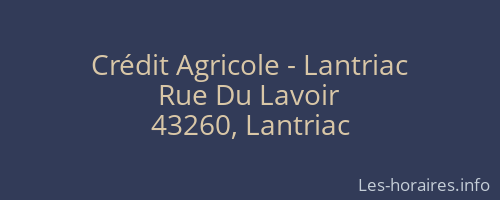 Crédit Agricole - Lantriac