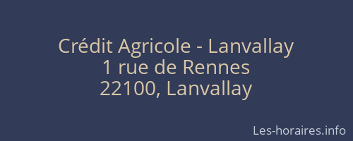 Crédit Agricole - Lanvallay