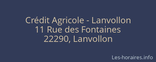 Crédit Agricole - Lanvollon