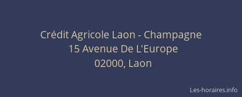 Crédit Agricole Laon - Champagne