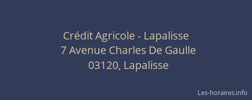Crédit Agricole - Lapalisse