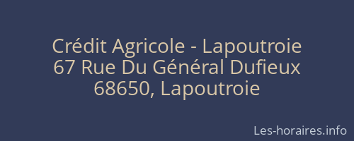 Crédit Agricole - Lapoutroie