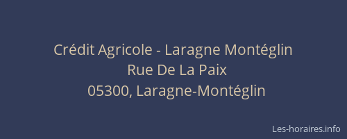 Crédit Agricole - Laragne Montéglin