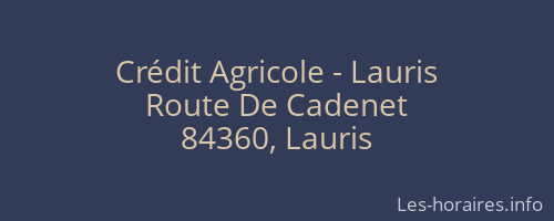 Crédit Agricole - Lauris
