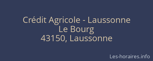 Crédit Agricole - Laussonne