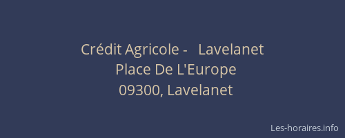 Crédit Agricole -   Lavelanet