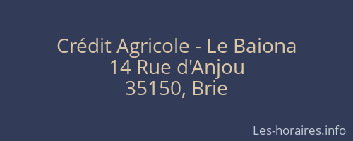 Crédit Agricole - Le Baiona