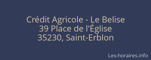 Crédit Agricole - Le Belise