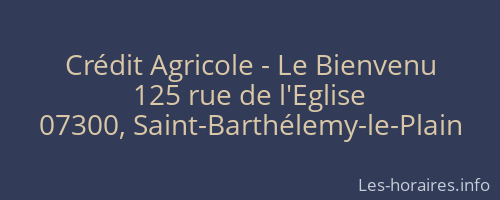 Crédit Agricole - Le Bienvenu