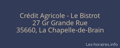 Crédit Agricole - Le Bistrot