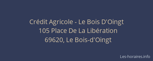 Crédit Agricole - Le Bois D'Oingt