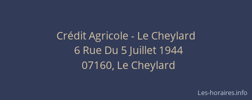 Crédit Agricole - Le Cheylard