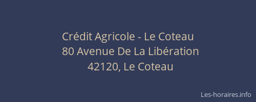 Crédit Agricole - Le Coteau
