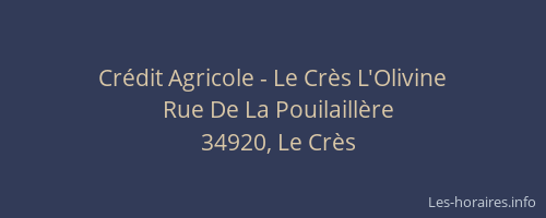 Crédit Agricole - Le Crès L'Olivine