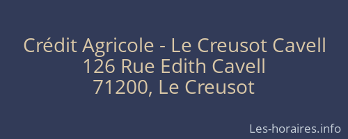 Crédit Agricole - Le Creusot Cavell