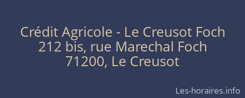Crédit Agricole - Le Creusot Foch