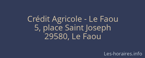 Crédit Agricole - Le Faou
