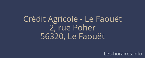 Crédit Agricole - Le Faouët