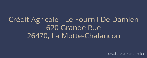 Crédit Agricole - Le Fournil De Damien