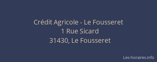 Crédit Agricole - Le Fousseret