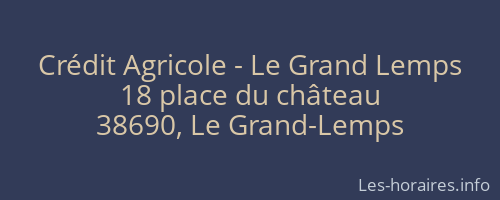 Crédit Agricole - Le Grand Lemps