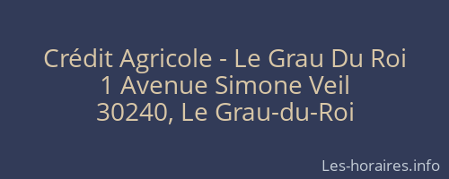 Crédit Agricole - Le Grau Du Roi