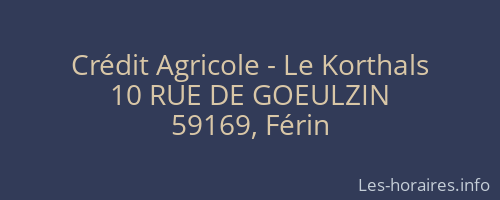 Crédit Agricole - Le Korthals
