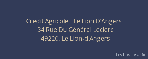 Crédit Agricole - Le Lion D'Angers