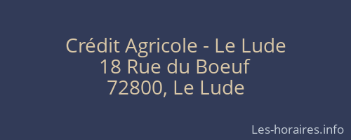 Crédit Agricole - Le Lude