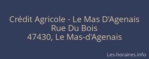 Crédit Agricole - Le Mas D'Agenais