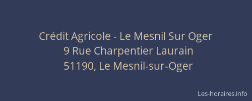 Crédit Agricole - Le Mesnil Sur Oger