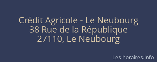 Crédit Agricole - Le Neubourg