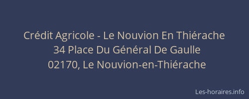 Crédit Agricole - Le Nouvion En Thiérache