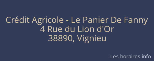 Crédit Agricole - Le Panier De Fanny