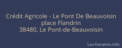 Crédit Agricole - Le Pont De Beauvoisin