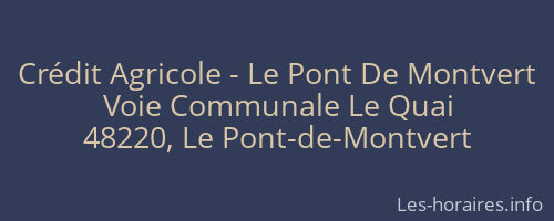 Crédit Agricole - Le Pont De Montvert