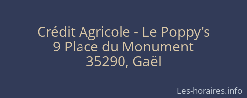 Crédit Agricole - Le Poppy's