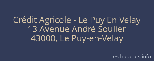 Crédit Agricole - Le Puy En Velay