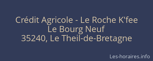 Crédit Agricole - Le Roche K'fee