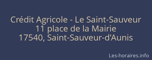 Crédit Agricole - Le Saint-Sauveur