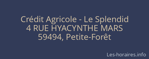 Crédit Agricole - Le Splendid