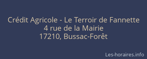 Crédit Agricole - Le Terroir de Fannette