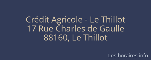 Crédit Agricole - Le Thillot