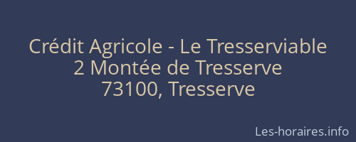Crédit Agricole - Le Tresserviable