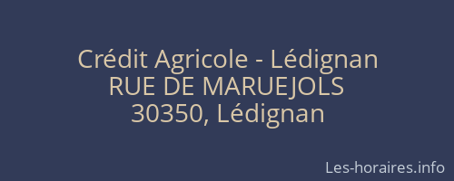 Crédit Agricole - Lédignan