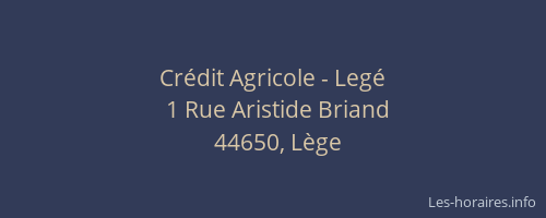 Crédit Agricole - Legé