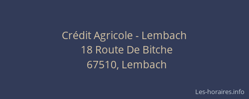 Crédit Agricole - Lembach
