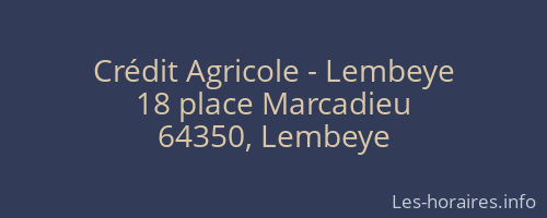 Crédit Agricole - Lembeye