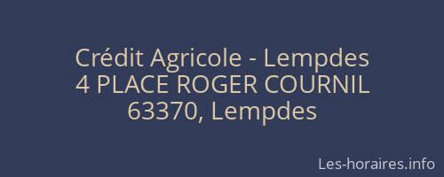 Crédit Agricole - Lempdes