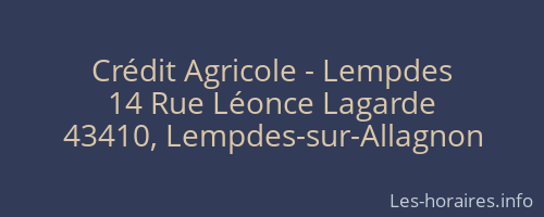 Crédit Agricole - Lempdes
